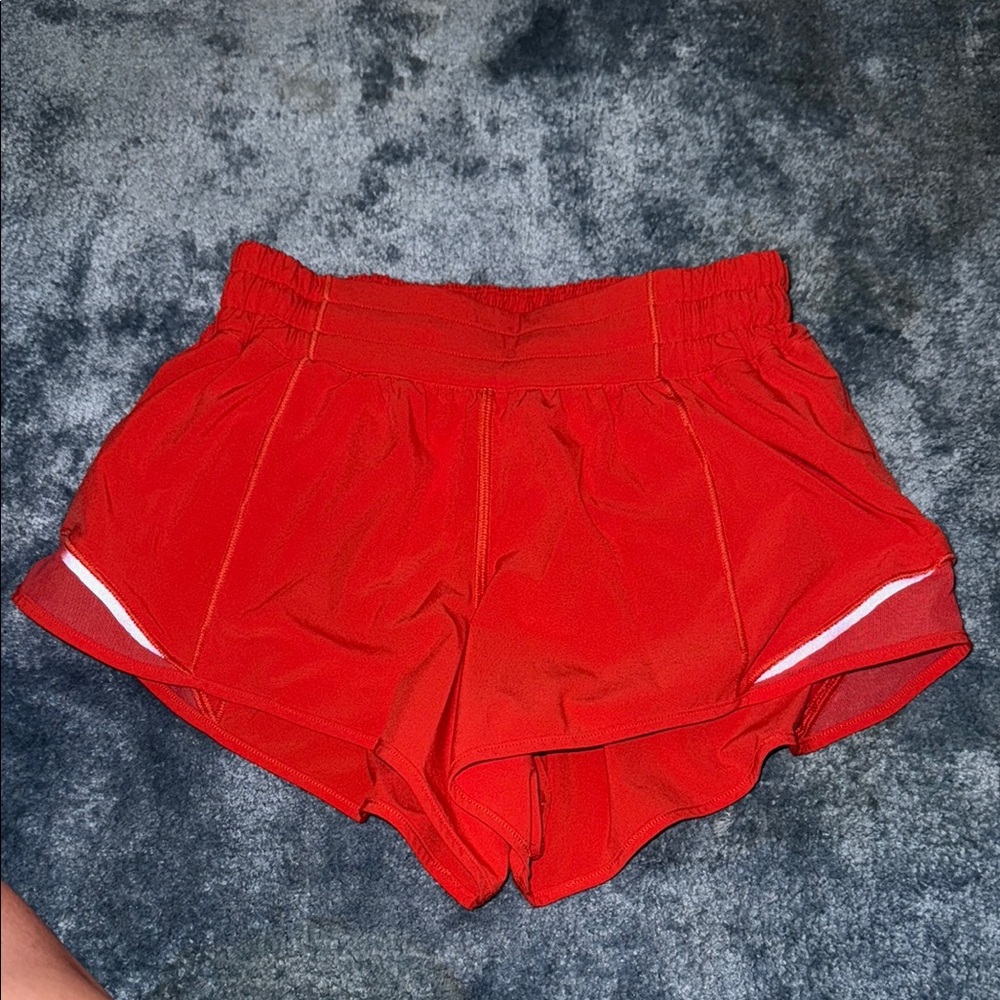 Lululemon Athletica Red Athletic Shorts Lightweight Performance